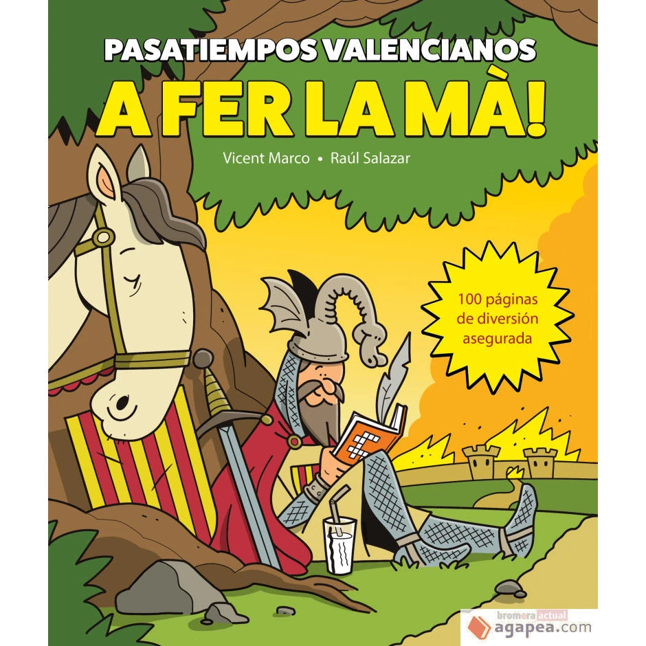 Portada del libro de pasatiempos valencianos A fer la mà, de Vicente Marco con ilustraciones de Raúl Salazar