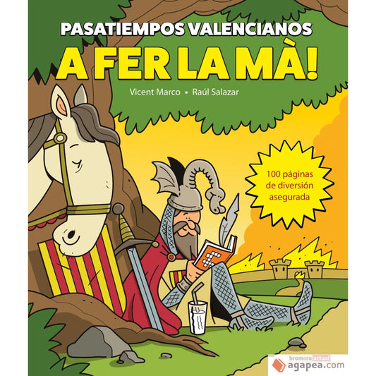Portada del libro de pasatiempos valencianos A fer la mà, de Vicente Marco con ilustraciones de Raúl Salazar