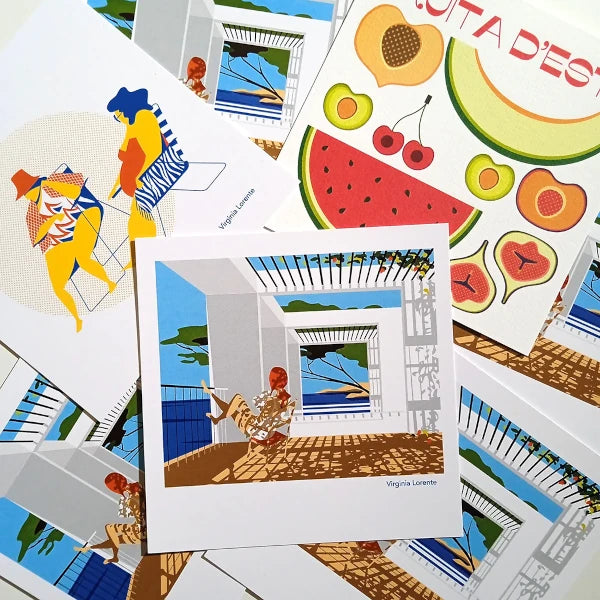 Colección de postales de Atypical sobre el verano