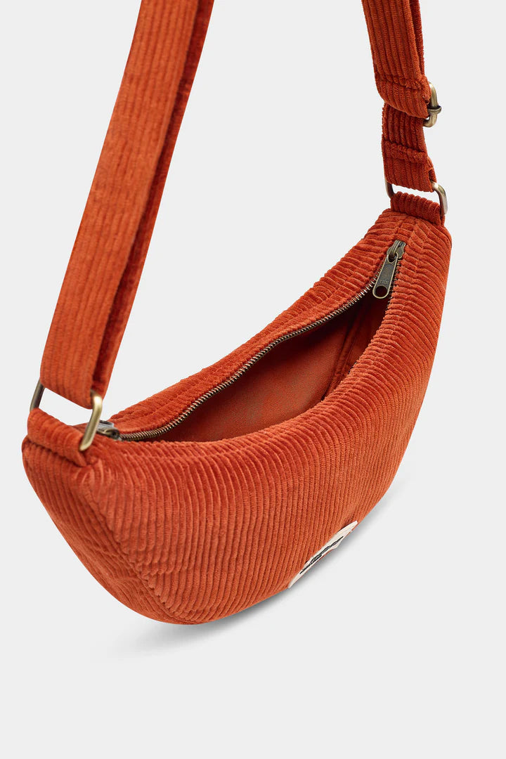 Riñonera Andrea de pana color rojo ladrillo de Hindbag