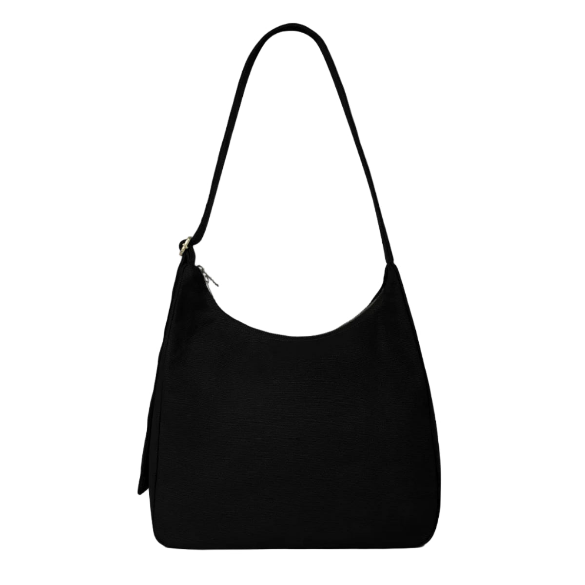 Parte trasera del bolso de hombro negro de la marca francesa Hindbag