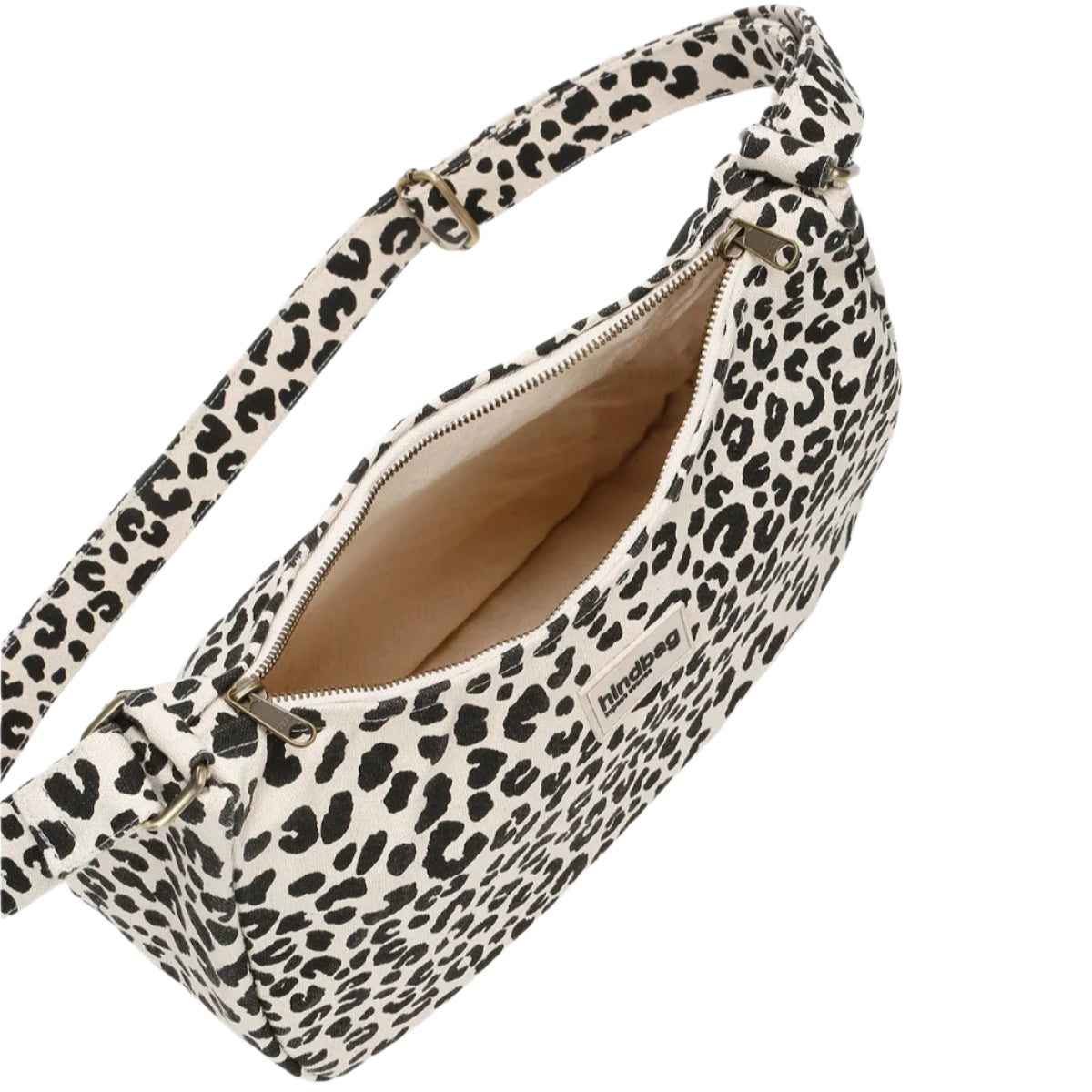 Bolso abierto con estampado de leopardo para llevar al hombro o cruzado en bandolera de la marca Hindbag