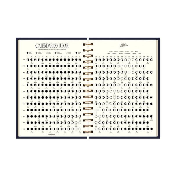 Calendario lunar de la agenda de la Bruja Moderna 2024