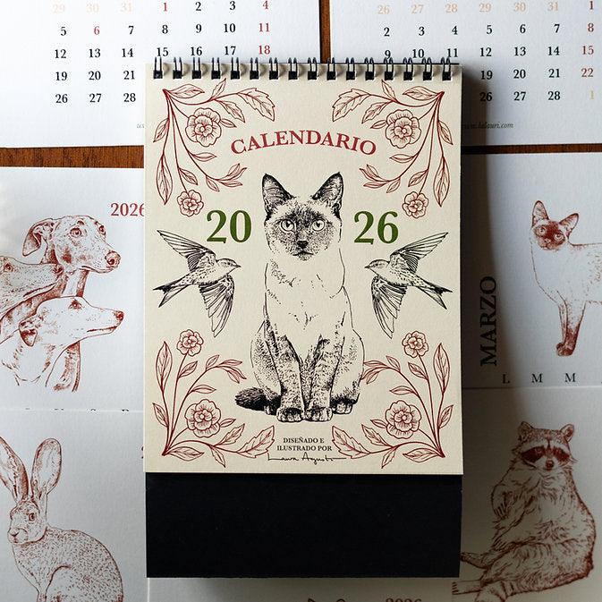 calendario de mesa 2026 ilustrado por Laura Agustí