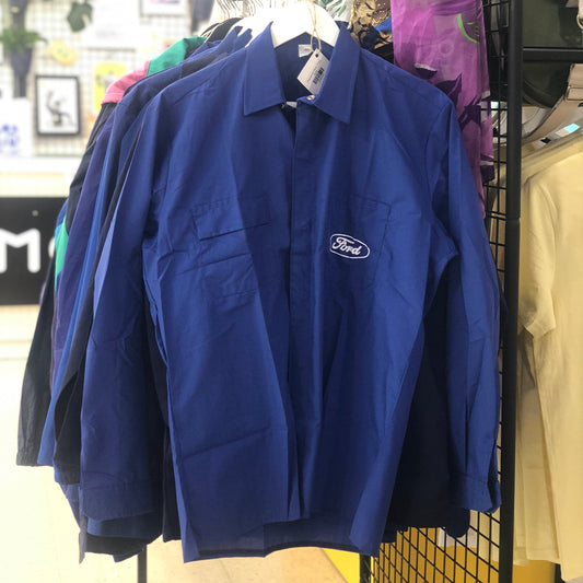 Chaqueta de trabajo vintage azul de la Ford