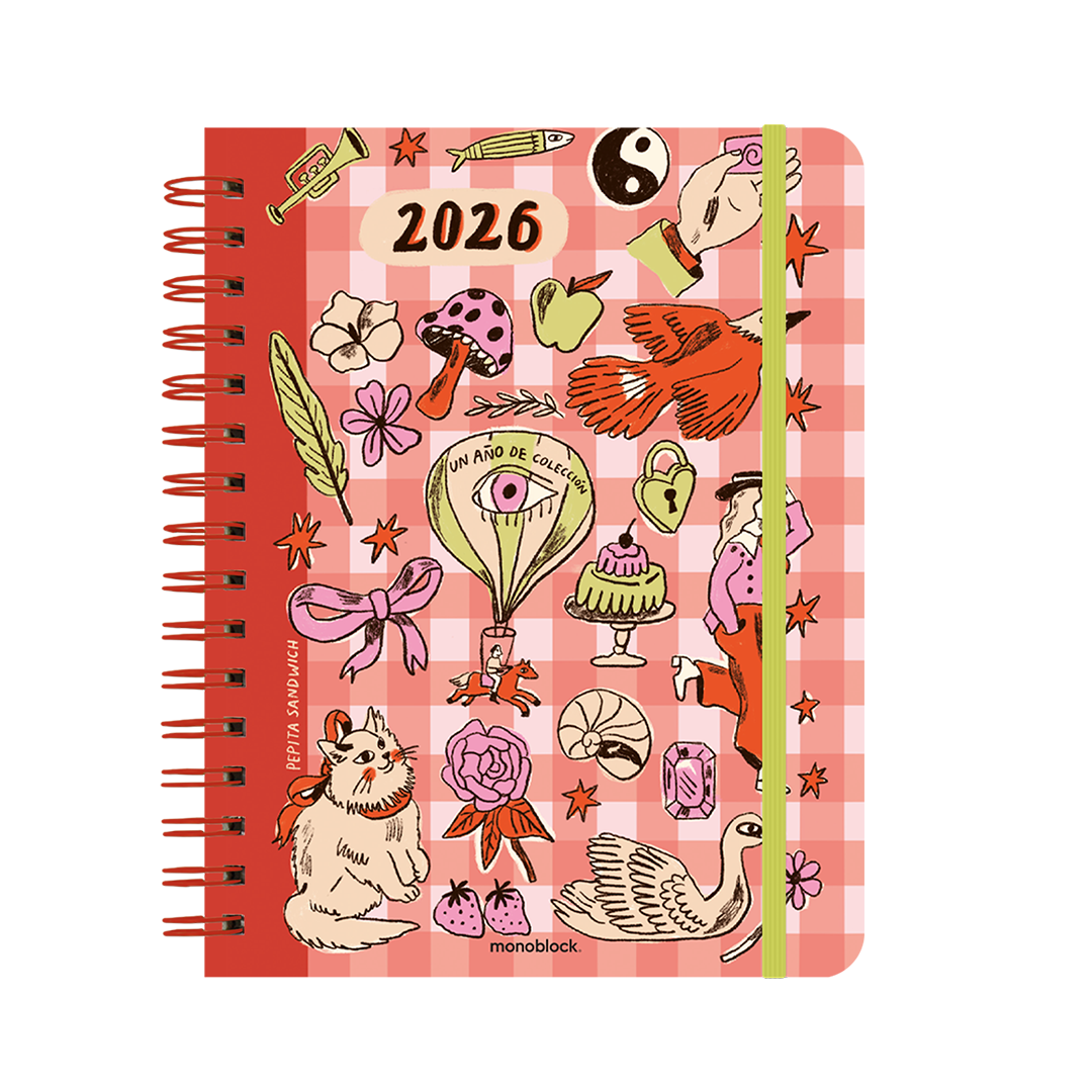 Portada Coleccionista de la agenda para 2026 de Pepita Sandwich, con organización semanal e ilustraciones