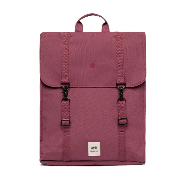 Mochila plana reciclada modelo Handy de Lefrik en color ciruela