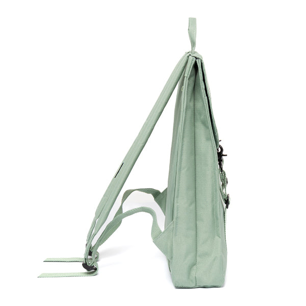Perfil de mochila ecológica de plástico 100% reciclado de Lefrik color menta
