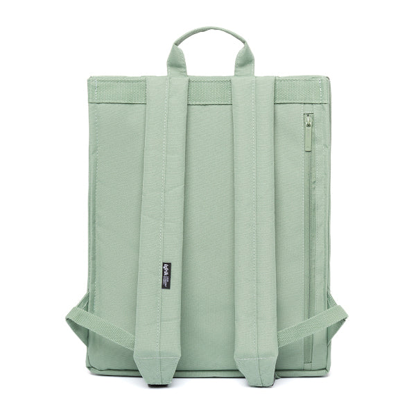 Trasera de mochila ecológica de plástico 100% reciclado de Lefrik color menta