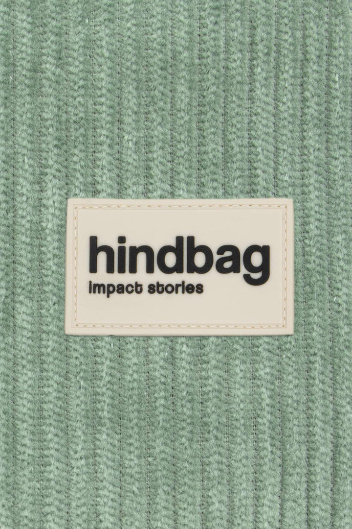 Bolso de mano mini Louise de pana color verde agua de Hindbag