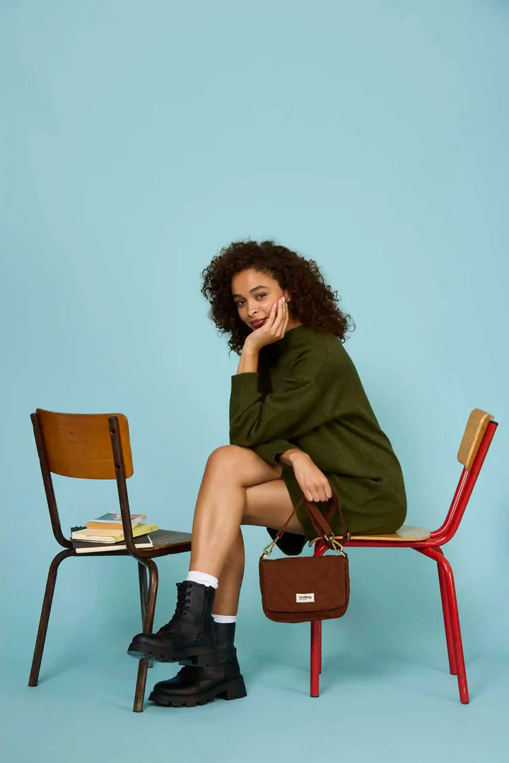 Bolsa Margault color chocolate de Hindbag