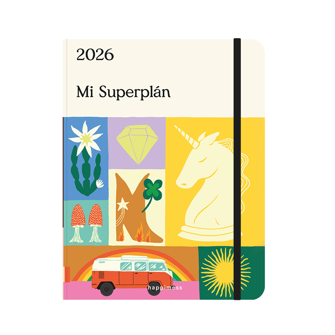 Portada del planificador para 2026 de happimess Jardín Secreto, diseñado para emprendedores y creativos