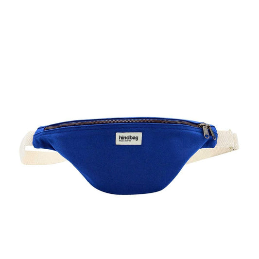 Riñonera de algodón orgánico en color azul eléctrico de la marca francesa Hindbag