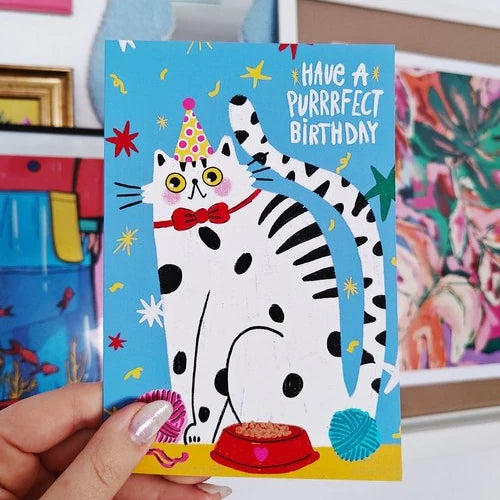 detalle de la tarjeta de felicitación de cumpleaños de la ilustradora Laura Ortiz