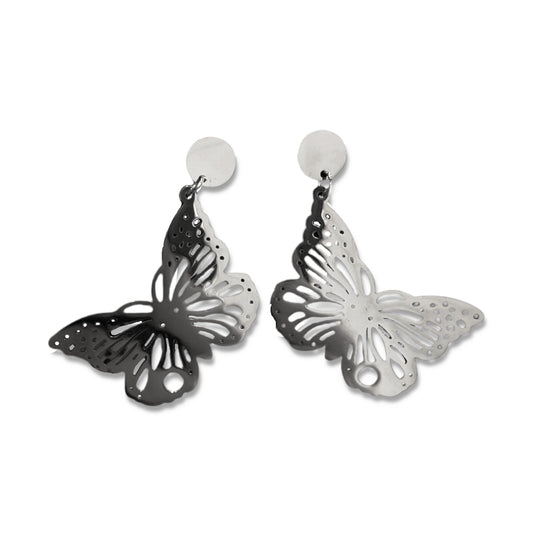Pendientes Mariposa Imperial plateados