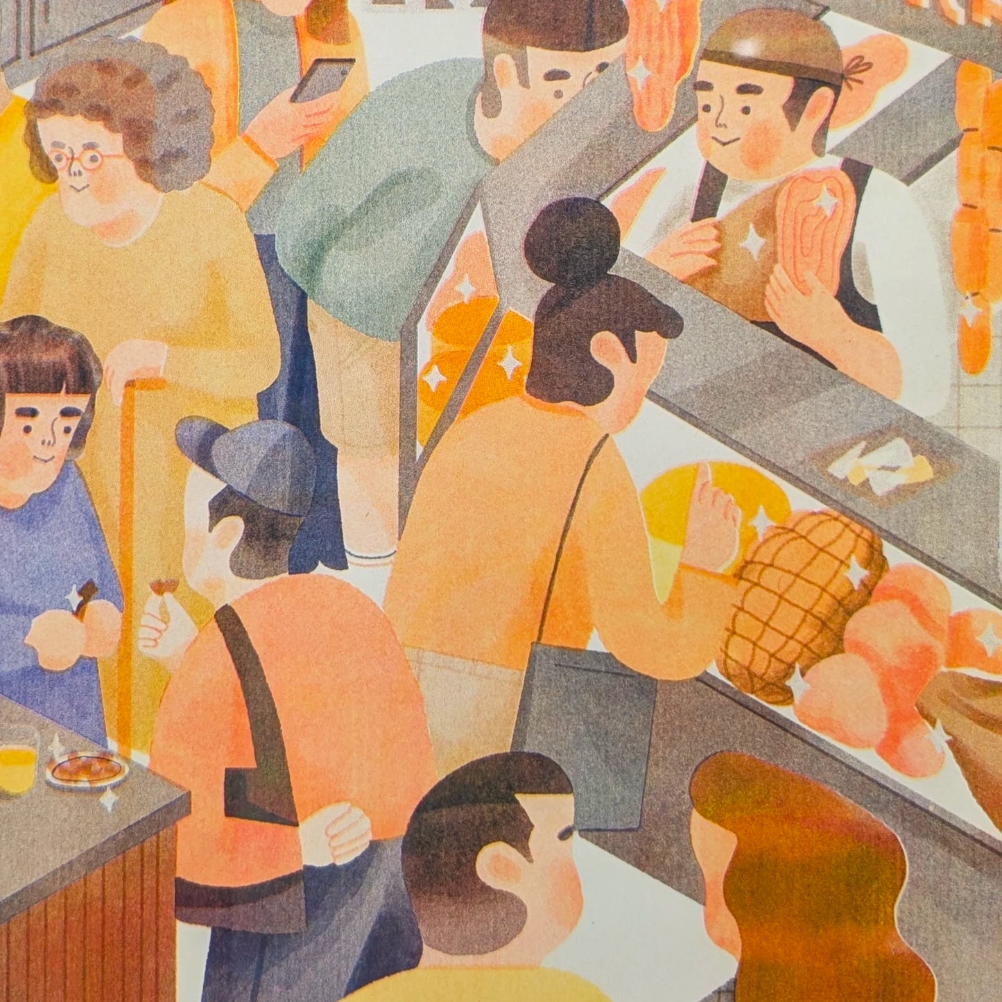 detalle de la risografía de Jaume Mora del Mercat