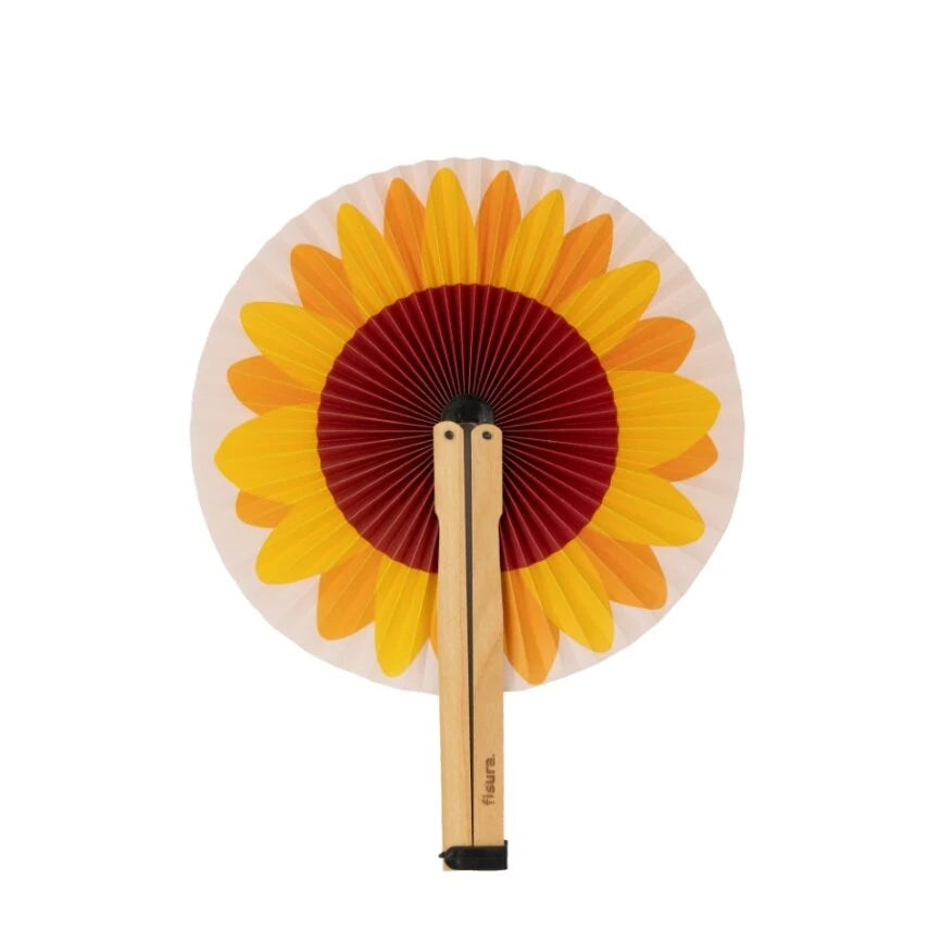pai pai abierto con un dibujo de un girasol