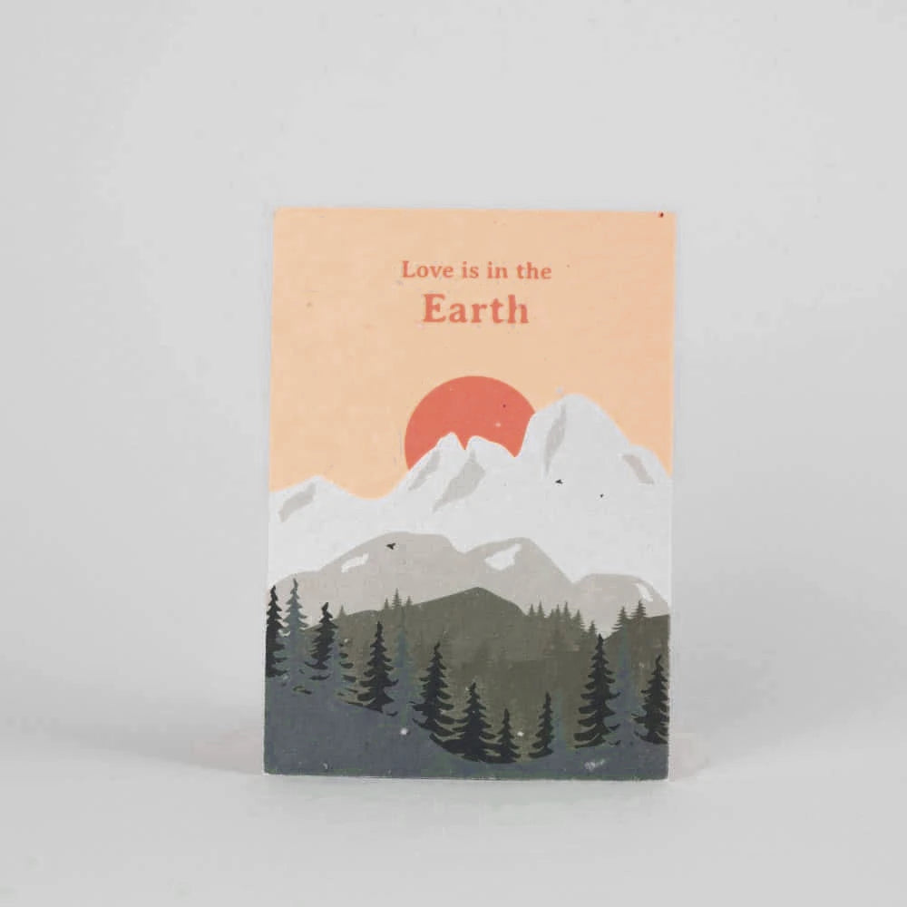 Postal con semillas Love is in the Earth
