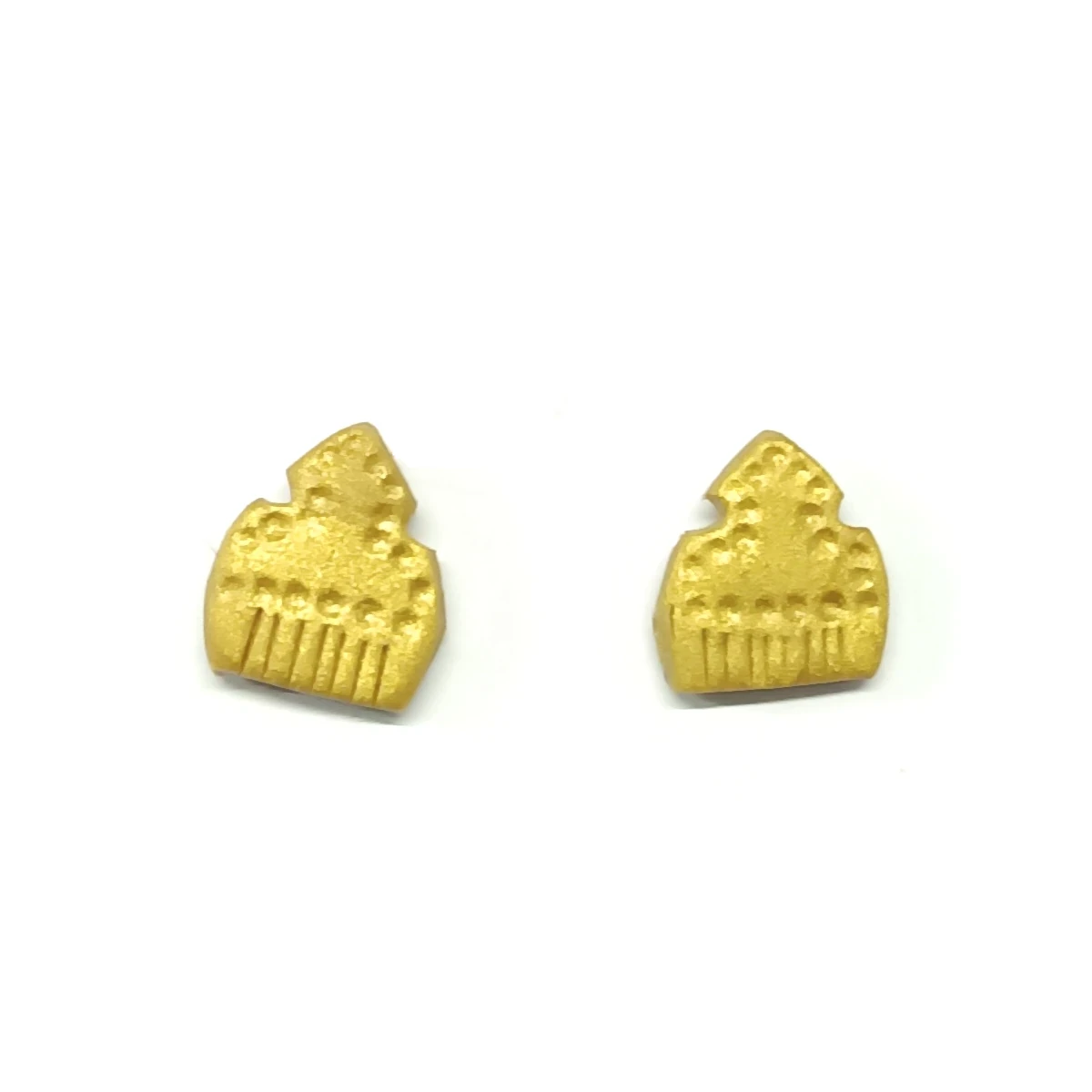 Pendientes con forma de peineta fallera, típica del traje de las Fallas de Valencia