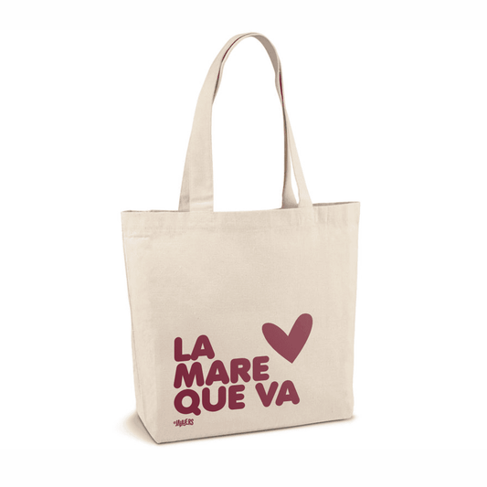 tote bag con la frase en valenciano "La mare que va" de los humoristas de Valencia Jajajers.