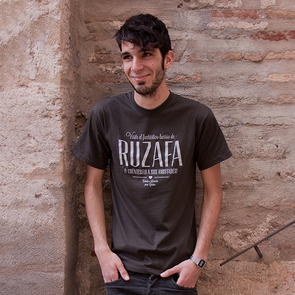 Chico con camiseta visite el fantastico barrio de ruzafa en Gris