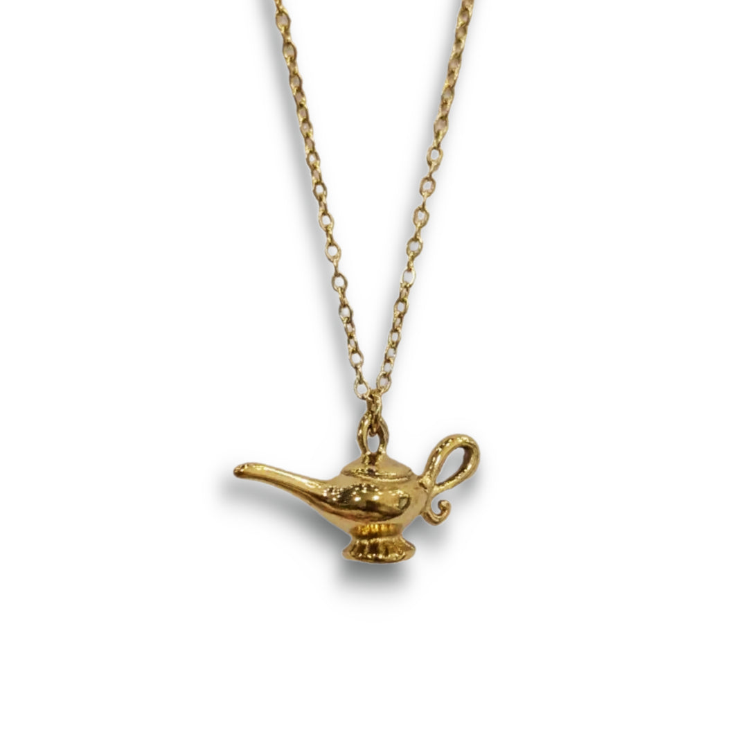 Collar Lámpara de Aladino dorado
