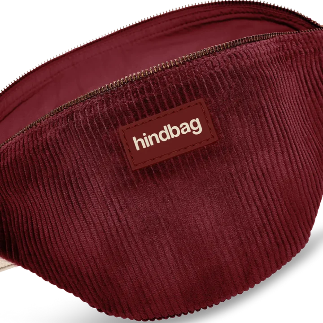 Riñonera Olivia de Hindbag fabricada en pana orgánica certificada por GOTS