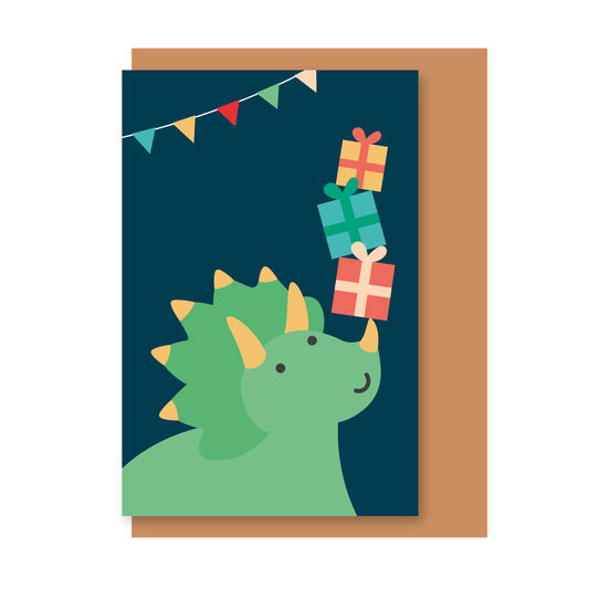 Tarjeta de Felicitación Triceratops de Elisa Talens