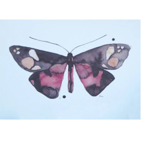 mariposa Leteo borealis en acuarela de la ilustradora Marialu