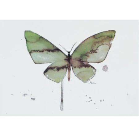 ilustración de una Laguna real de colores verdes en acuarela