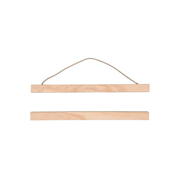 Colgador de madera para láminas y prints de 30 centímetros.