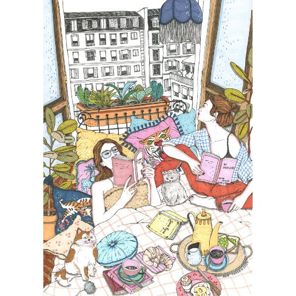 Art print Reading at Home by Ana Jarén