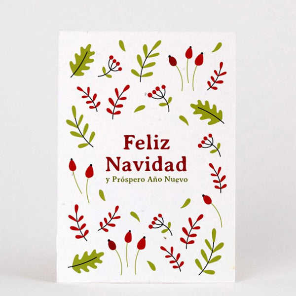 postal de Navidad con semillas que se puede plantar