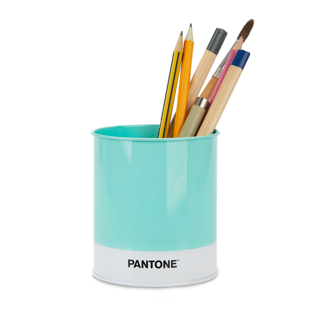 Bote de lápices Pantone azul celeste de lata