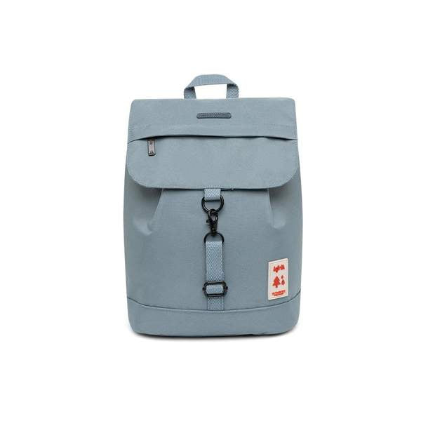 Mochila reciclada de color azul claro de la marca española Lefrik