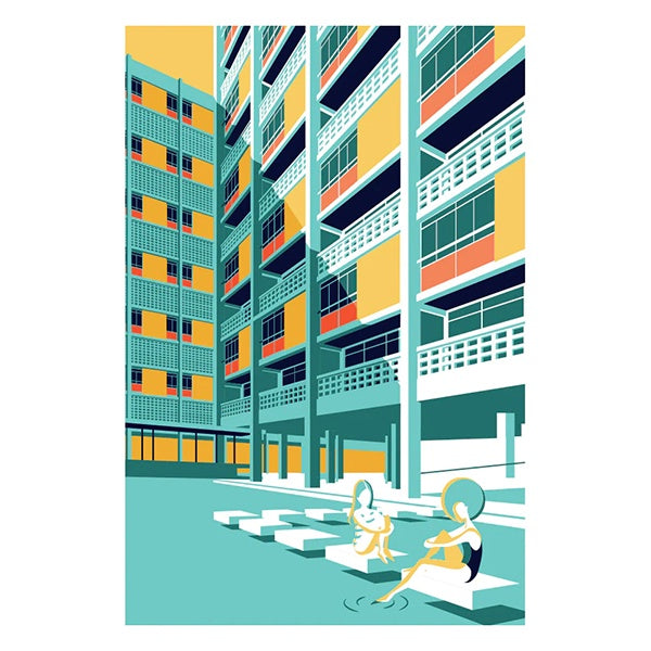Ilustración del edificio de viviendas en Valencia Santa María Micaela
