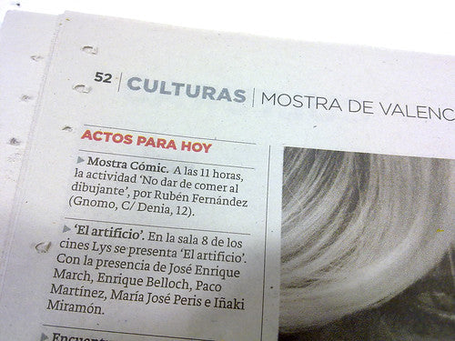 Mostra de Valencia. Actos para hoy.