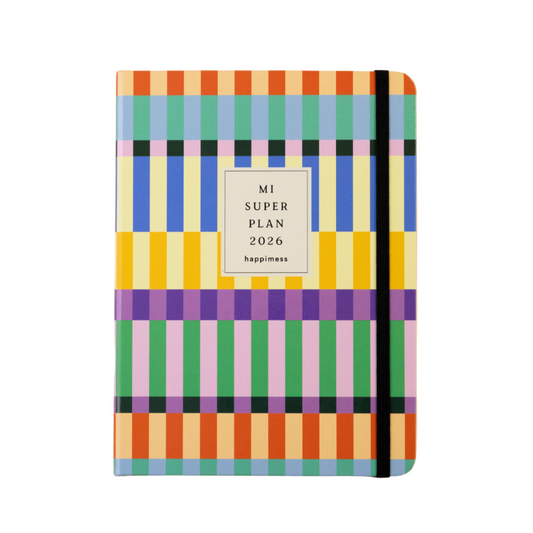 Portada de la agenda planificador Rainbow Dancer de Happimess para 2026