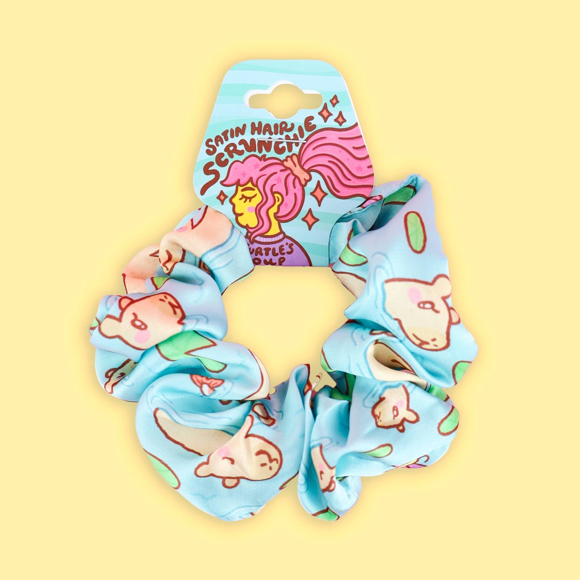 Coletero Scrunchie de Turtle's Soup con estampado de capibaras