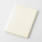 Detalle de la cubierta de la agenda MD Notebook Diary A5 2027 con logo MD Product en relieve y funda de papel glasina translúcida