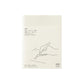 Portada de la agenda MD Notebook Diary A6 2027 con ilustración minimalista de mano escribiendo y texto en japonés e inglés