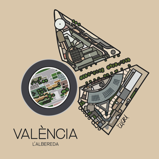 ilustración del artista click del paseo de l'albereda de valencia