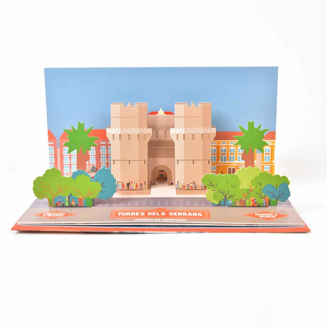 libro pop-up con paisajes de valencia