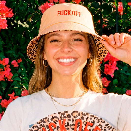 Gorro de pescador Fuck Off reversible
