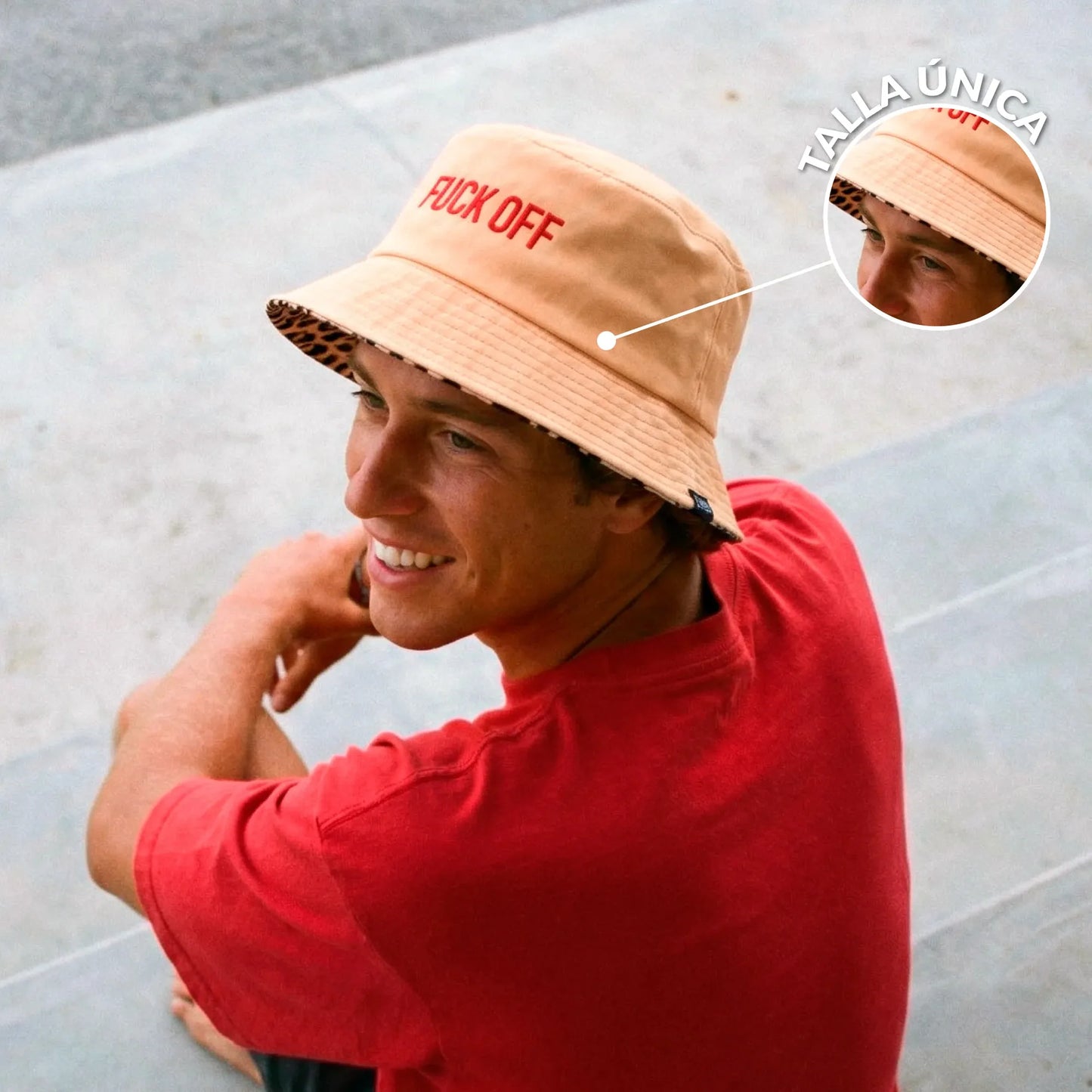 Gorro de pescador Fuck Off reversible