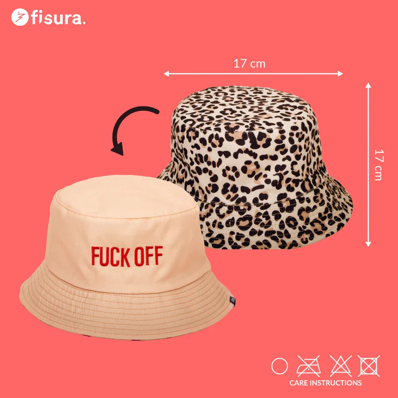 Gorro de pescador Fuck Off reversible