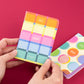 agenda colorjoy de la colección happimess de Monoblock con la portada de cuadrados de colores