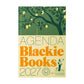 Agenda 2027 de Blackie Books con portada verde con un limonero y un pájaro sujetando un lápiz con el pico