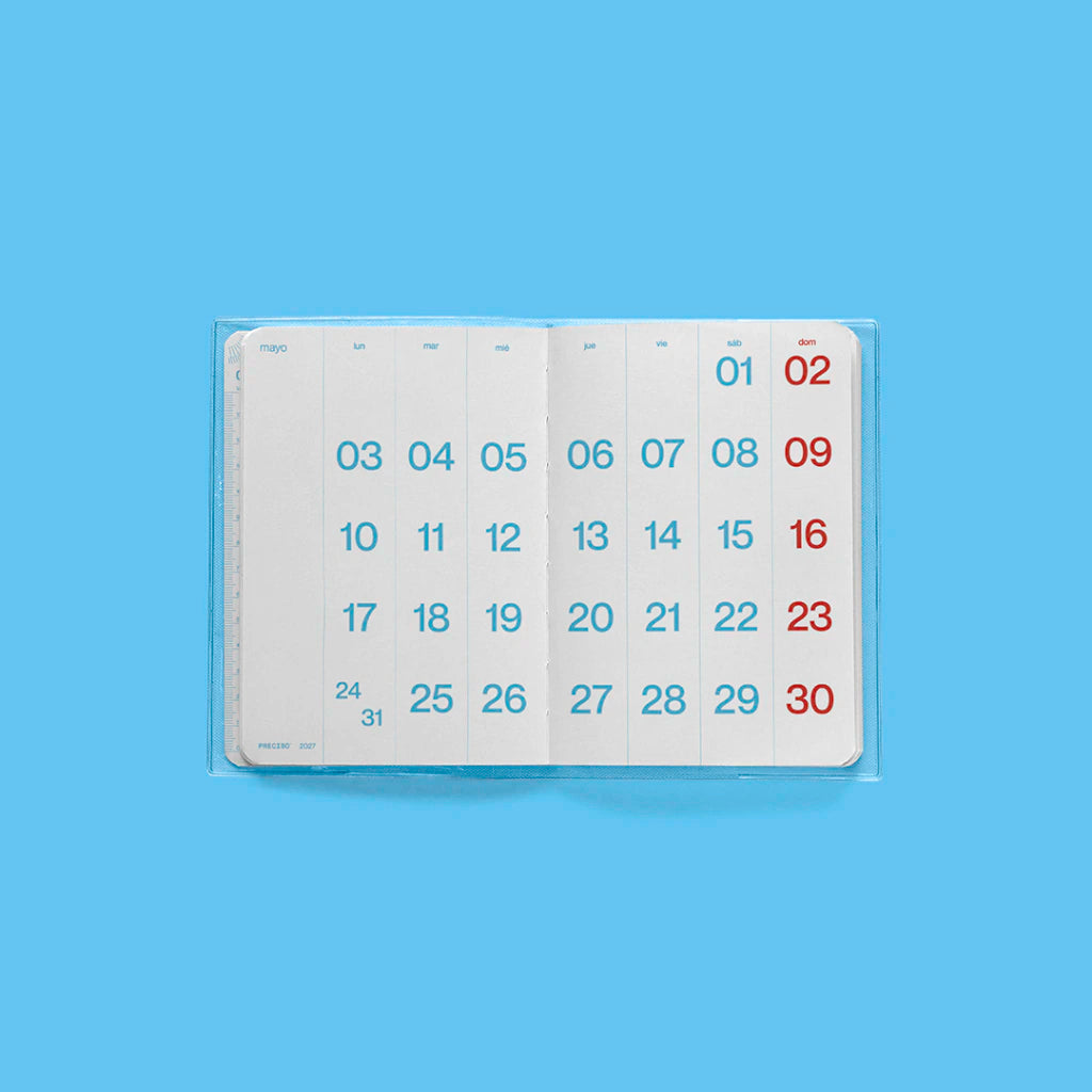 spread del calendario mensual de la agenda Denver