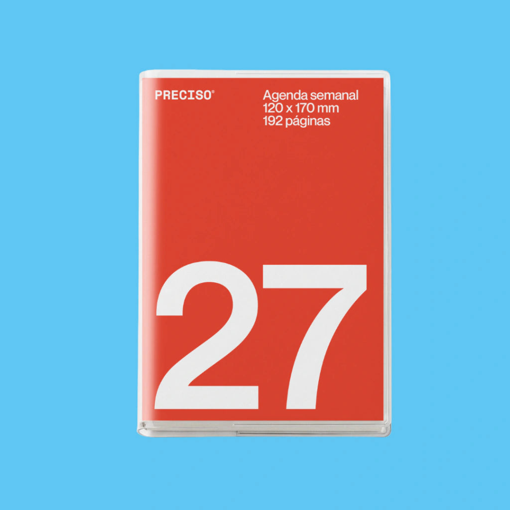 agenda pocket Zurich de la colección Preciso de Monoblock con la portada roja y un 27 en blanco
